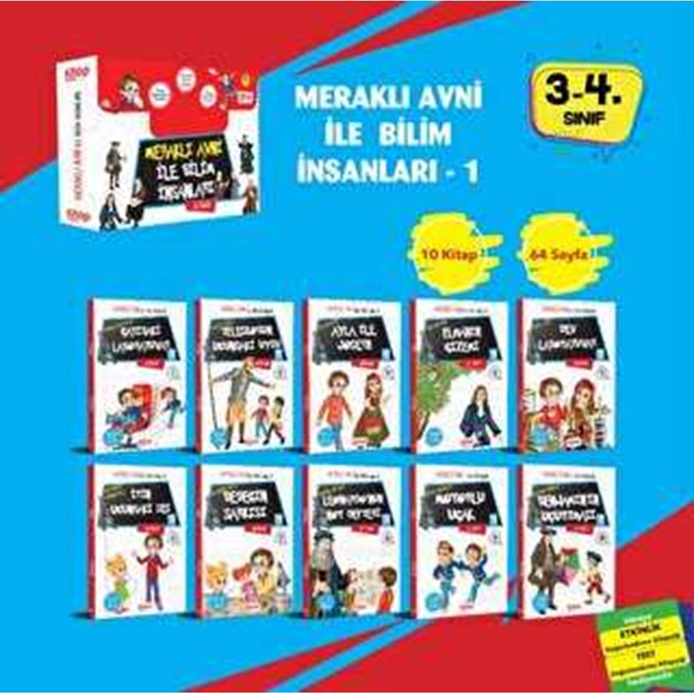 Meraklı Avni ile Bilim İnsanları Serisi - 1 10 Kitap - Etkinlik Testi / 8 +