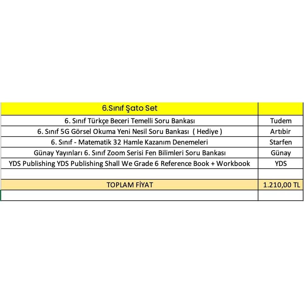 Şato 6.Sınıf Set ( Kitaplar okula teslim edilecektir )