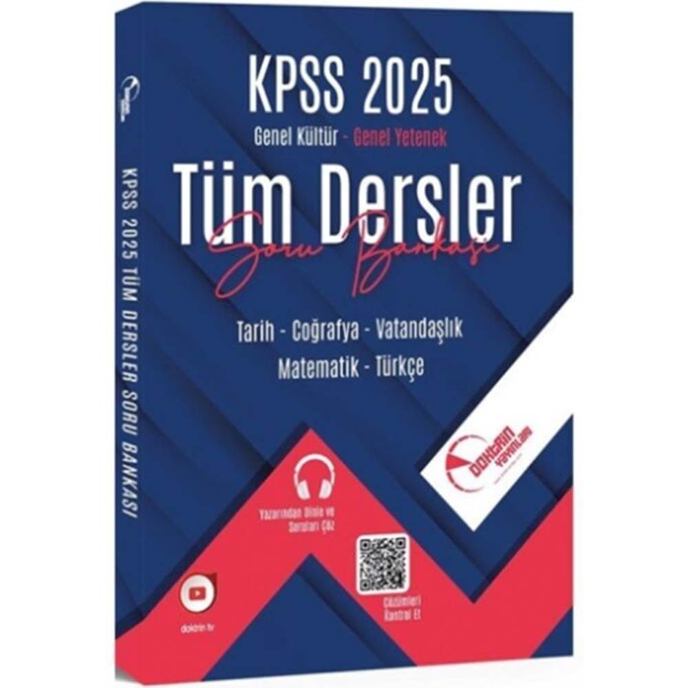 Doktrin Yayınları 2025 KPSS Genel Yetenek Genel Kültür Tüm Dersler Soru Bankası