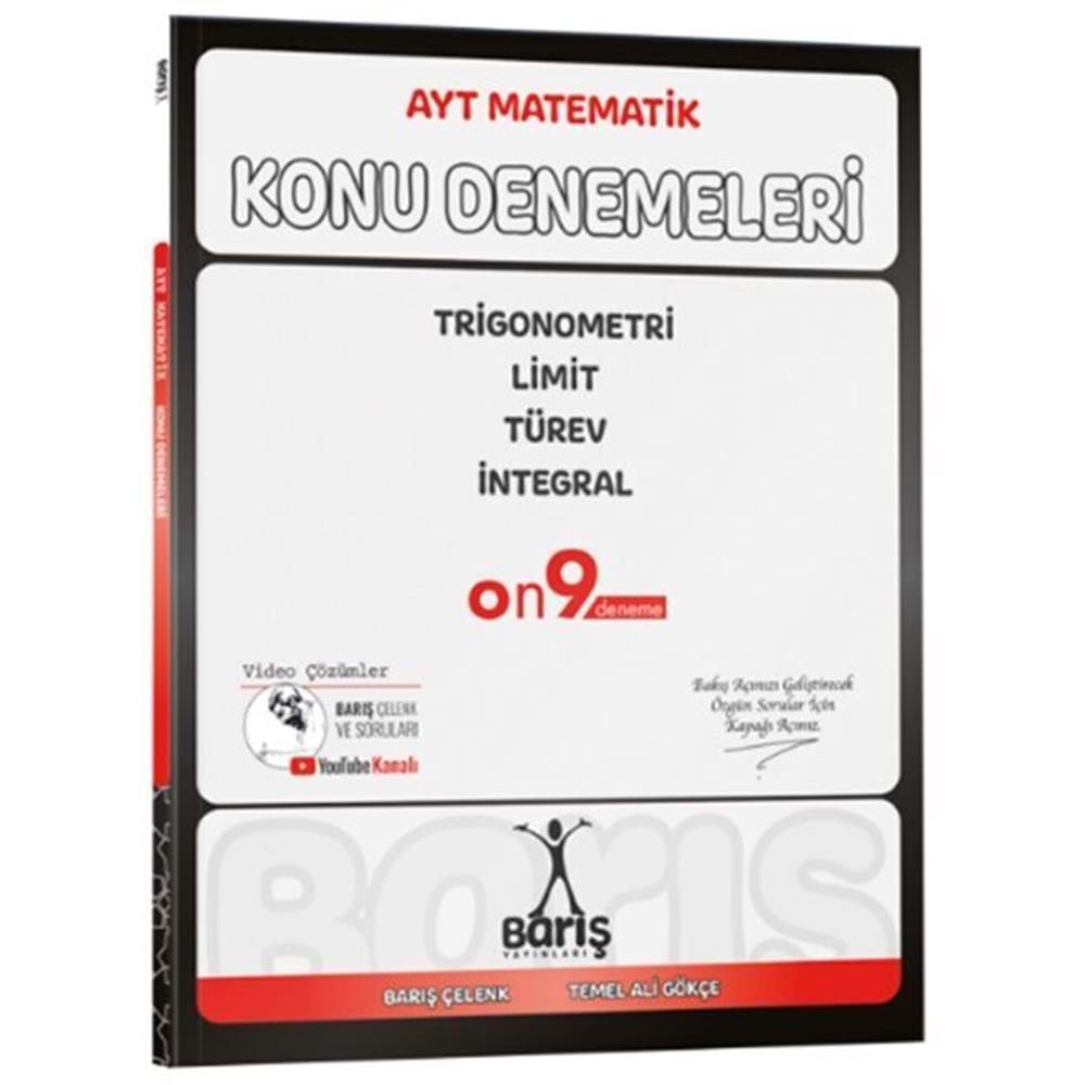 Barış Yayınları AYT Matematik Trigonometri Limit Türev İntegral Konu Denemeleri