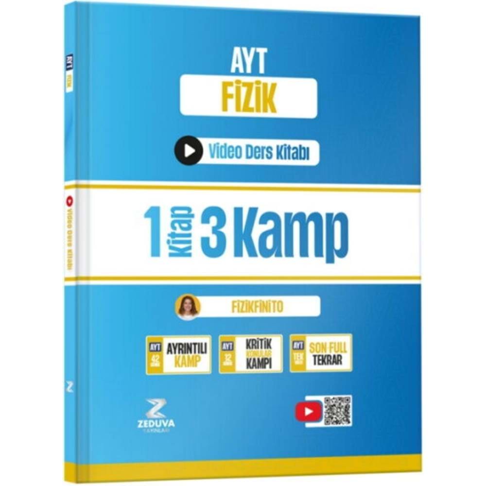 Zeduva Yayınları Fizikfinito AYT Fizik 1 Kitap 3 Kamp Video Ders Kitabı