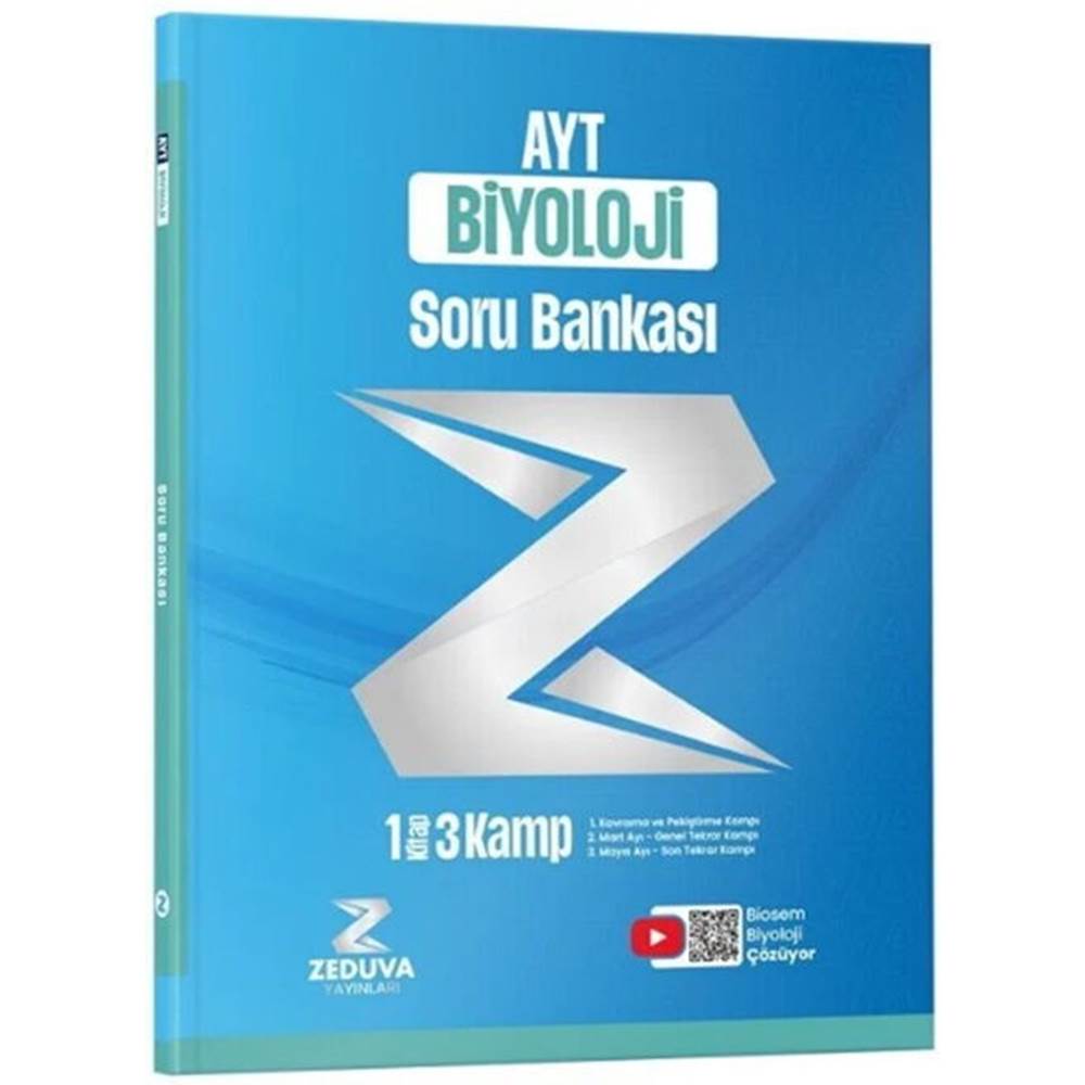 Zeduva Yayınları AYT Biosem Biyoloji 1 Kitap 3 Kamp Soru Bankası