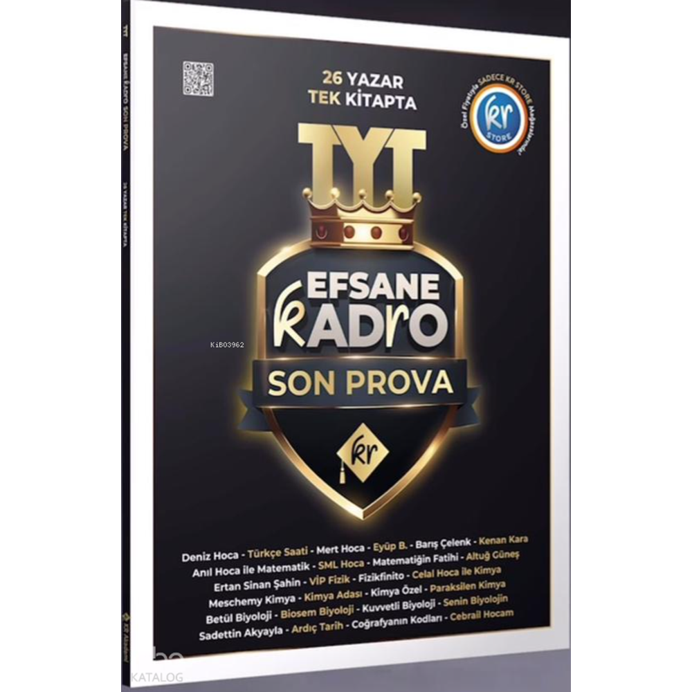 KR Akademi Yayınları TYT Efsane Kadro Son Prova
