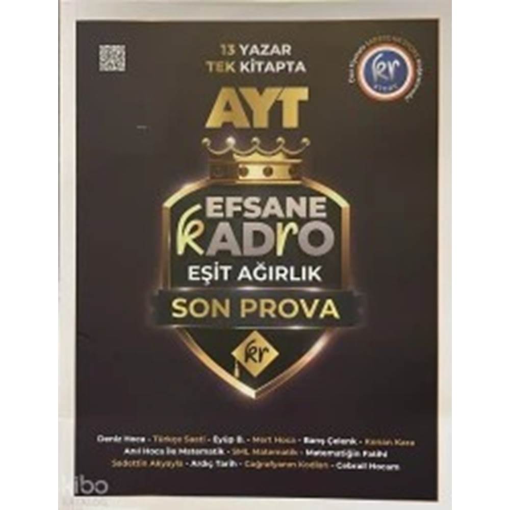 KR Akademi AYT Efsane Kadro Eşit Ağırlık Son Prova