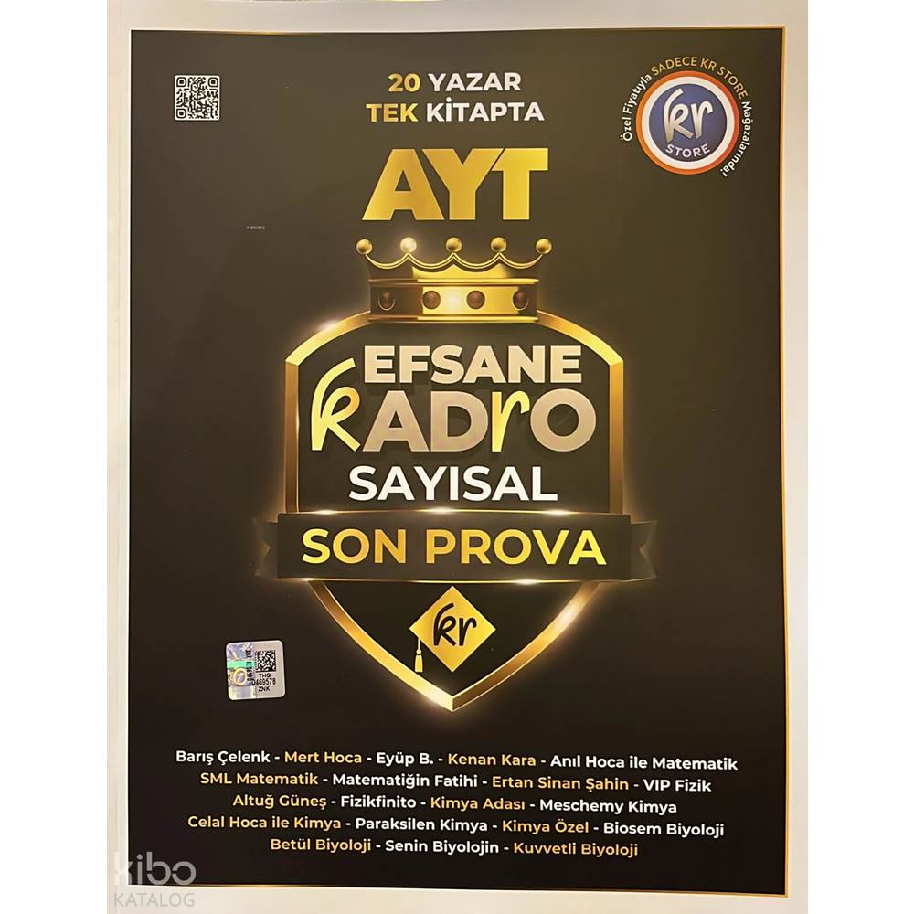 KR Akademi AYT Efsane Kadro Sayısal Son Prova