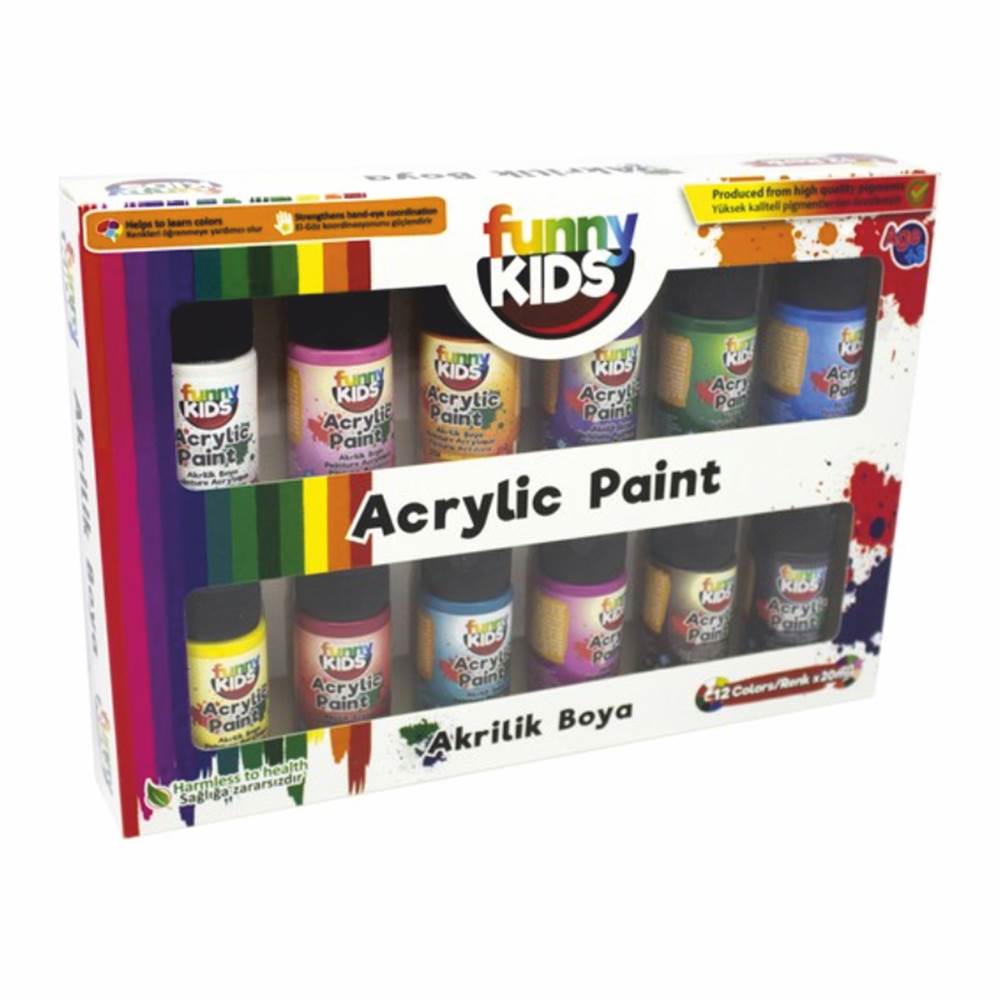 RİCH FUNNY KIDS 20 ML AKRİLİK 12'Lİ SET