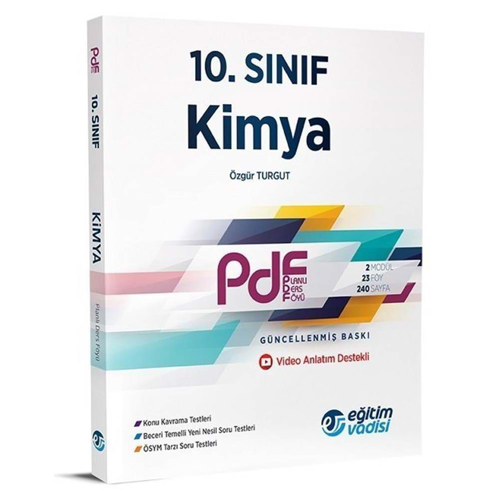 Eğitim Vadisi 10. Sınıf Kimya Güncel PDF Planlı Ders Föyü