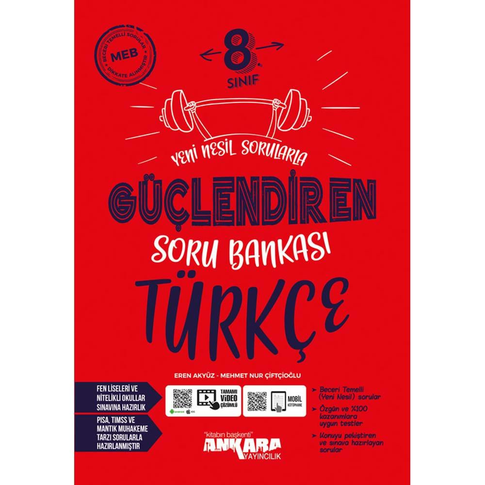 8. sınıf Güçlendiren Türkçe Soru Bankası Ankara Yayıncılık