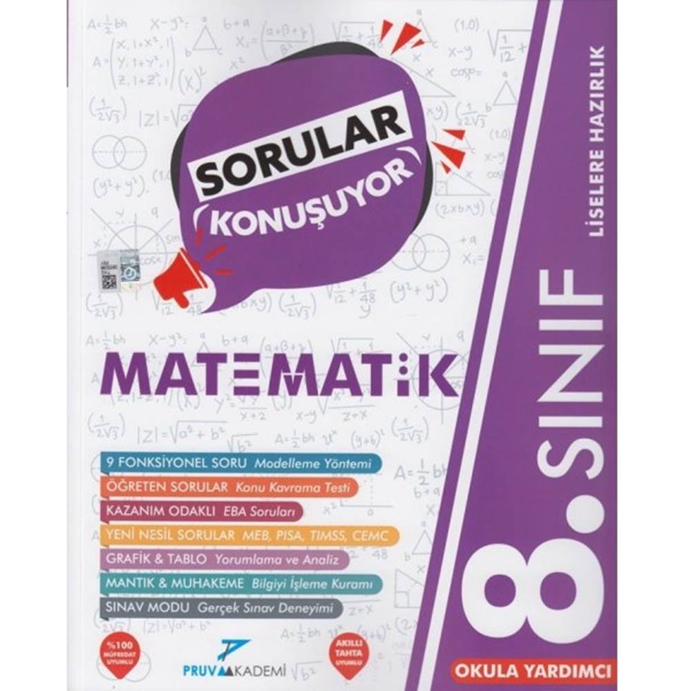 Pruva Akademi 8. Sınıf Matematik Sorular Konuşuyor Soru Bankası