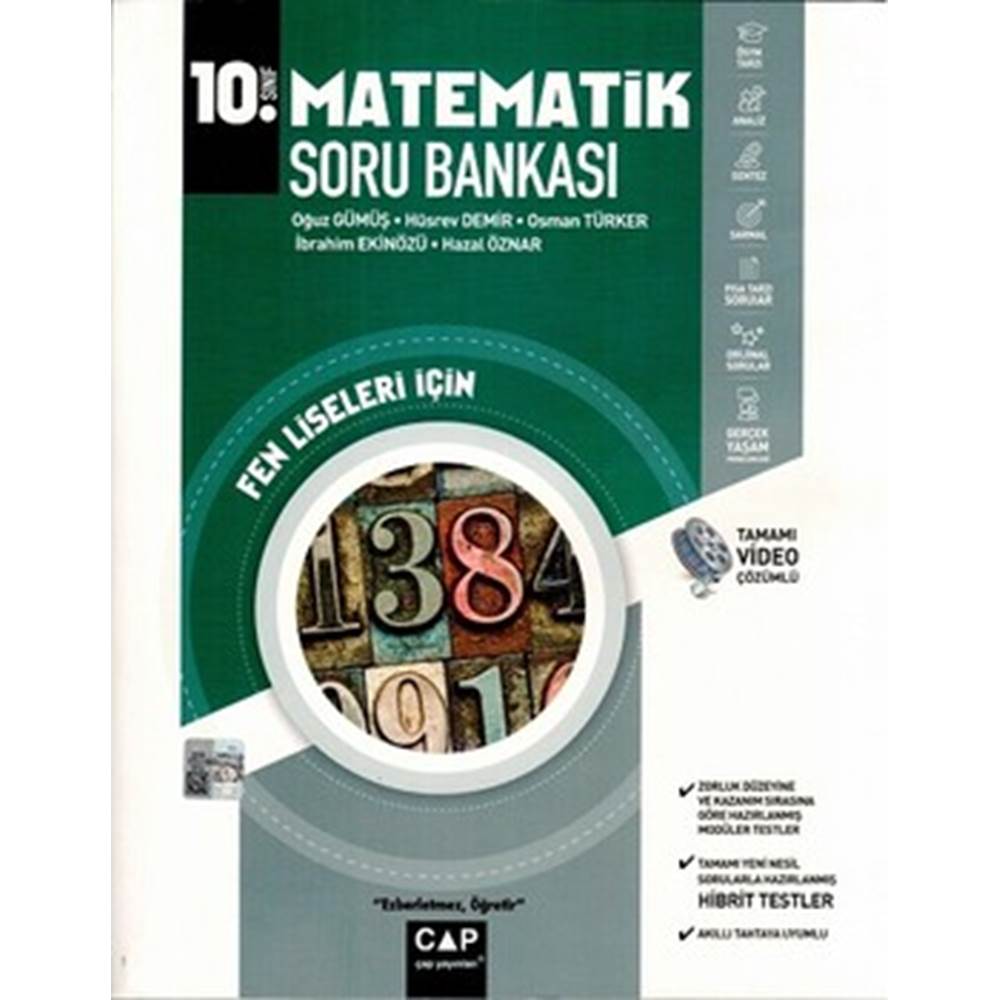 Çap Yayınları 10. Sınıf Matematik Fen Lisesi Soru Bankası