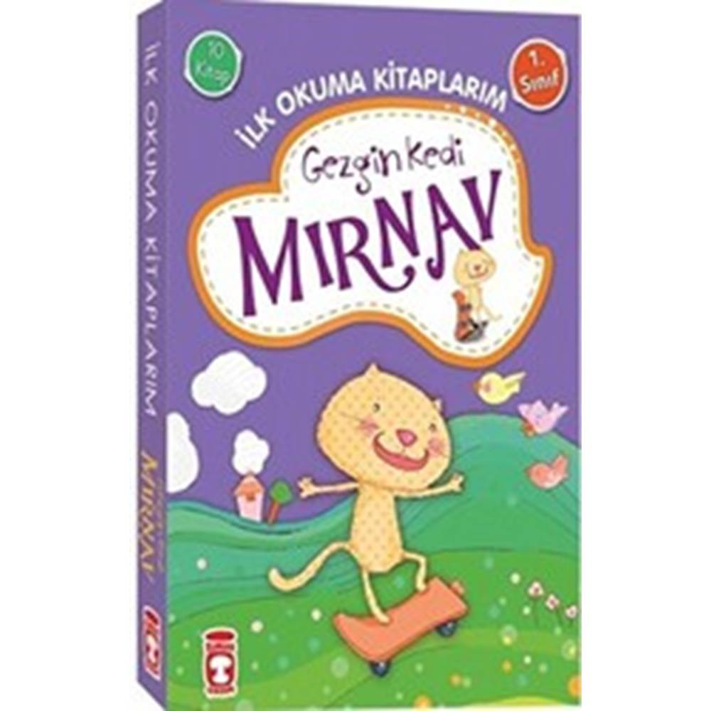 Gezgin Kedi Mırnav İlk Okuma Kitaplarım Set (10 Kitap)