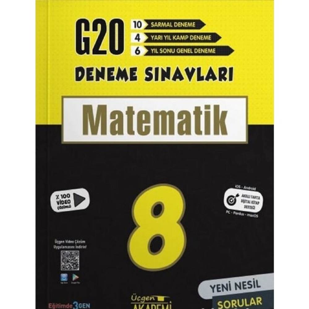 ÜÇGEN 8. Sınıf MATEMATİK - 20'li Deneme Sınavları