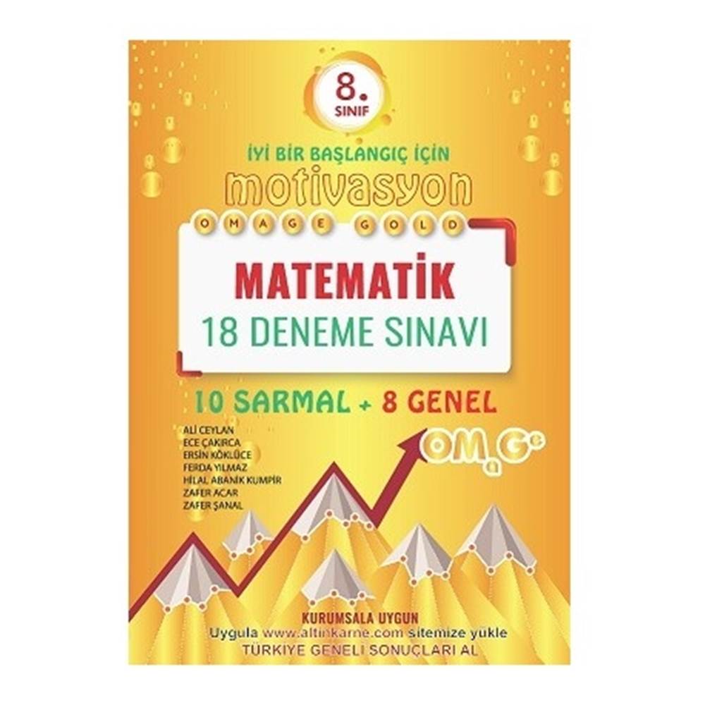 Omage Yayınları 8. Sınıf Matematik Gold 18 Deneme