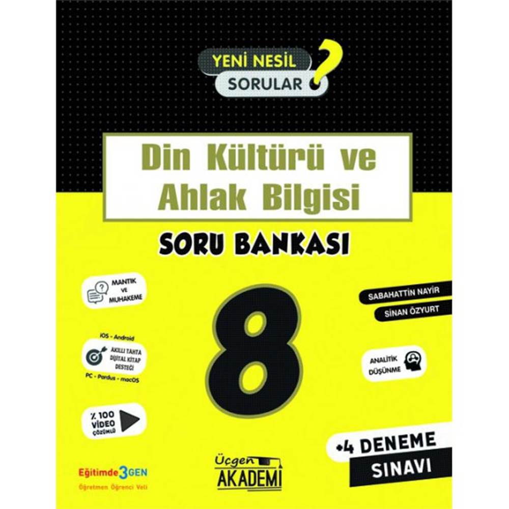 ÜÇGEN 8. Sınıf DİN KÜLTÜRÜ ve AHLAK BİLGİSİ - Soru Bankası