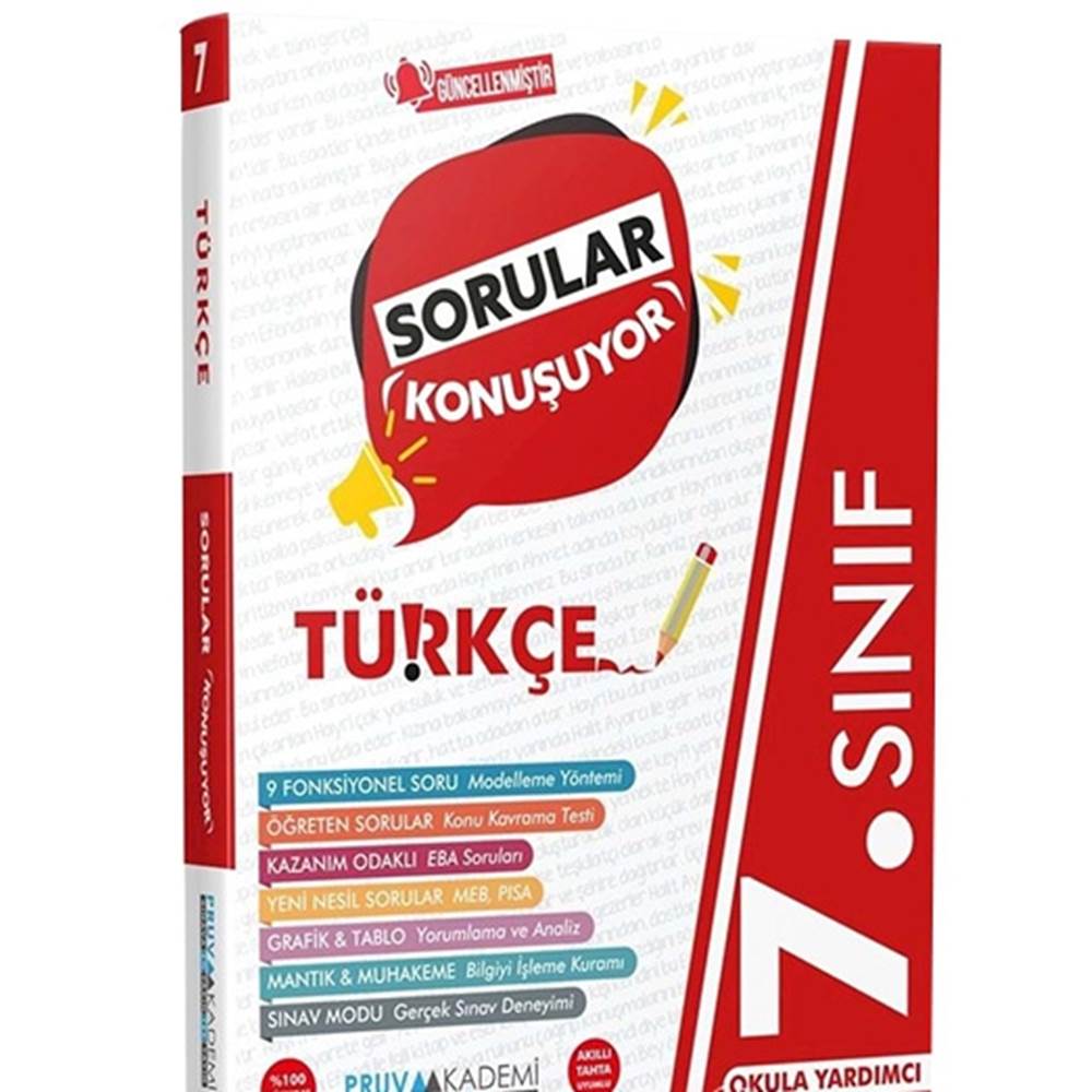 PRUVA 7. SINIF SORULAR KONUŞUYOR TÜRKÇE