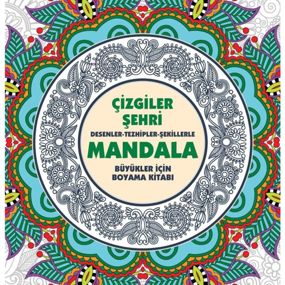 Çizgiler Şehri Mandala Büyükler İçin Boyama