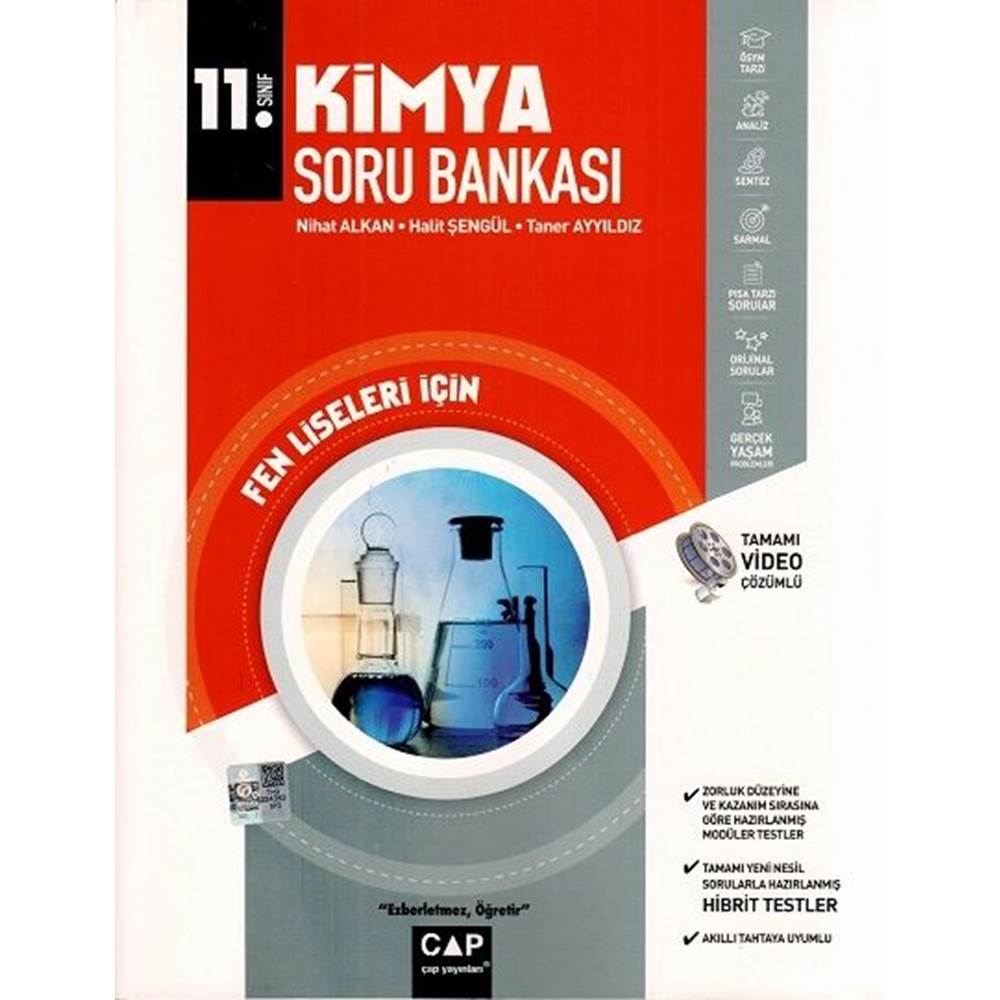 Çap Yayınları 11. Sınıf Fen Lisesi İçin Kimya Soru Bankası