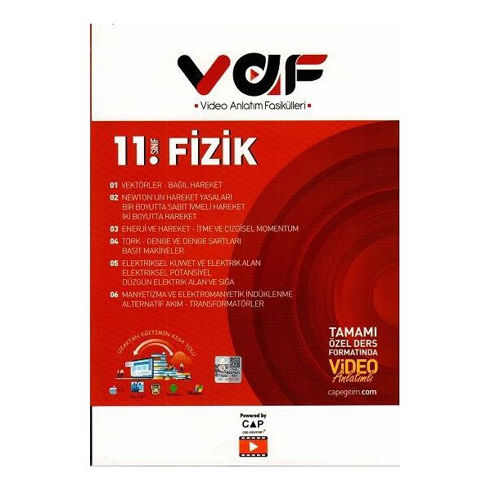 11. Sınıf Fizik Video Anlatımlı Fasiküller Çap Yayınları