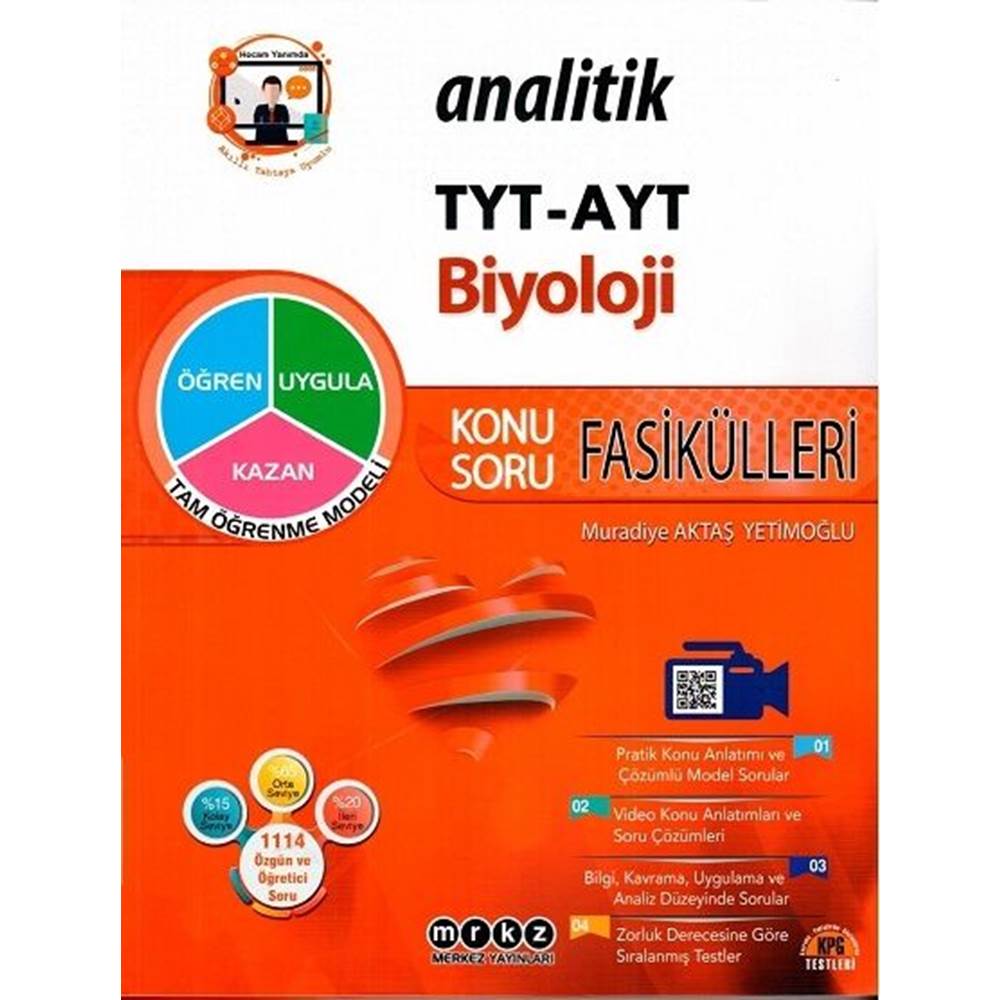 Merkez Yayınları TYT AYT Analitik Biyoloji Konu Soru Fasikülleri