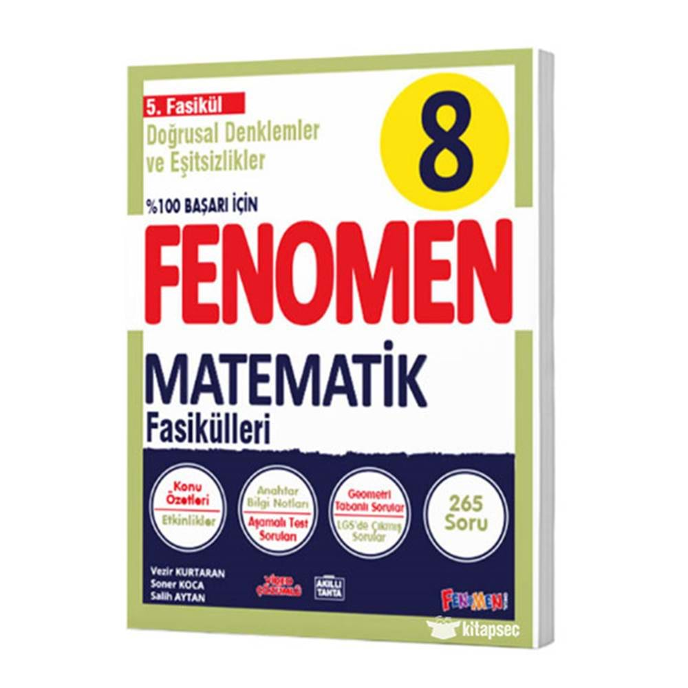 FENOMEN 8 MATEMATİK 5.FASİKÜL (DOĞRUSAL DENKLEMLER VE EŞİTSİZLİKLER)