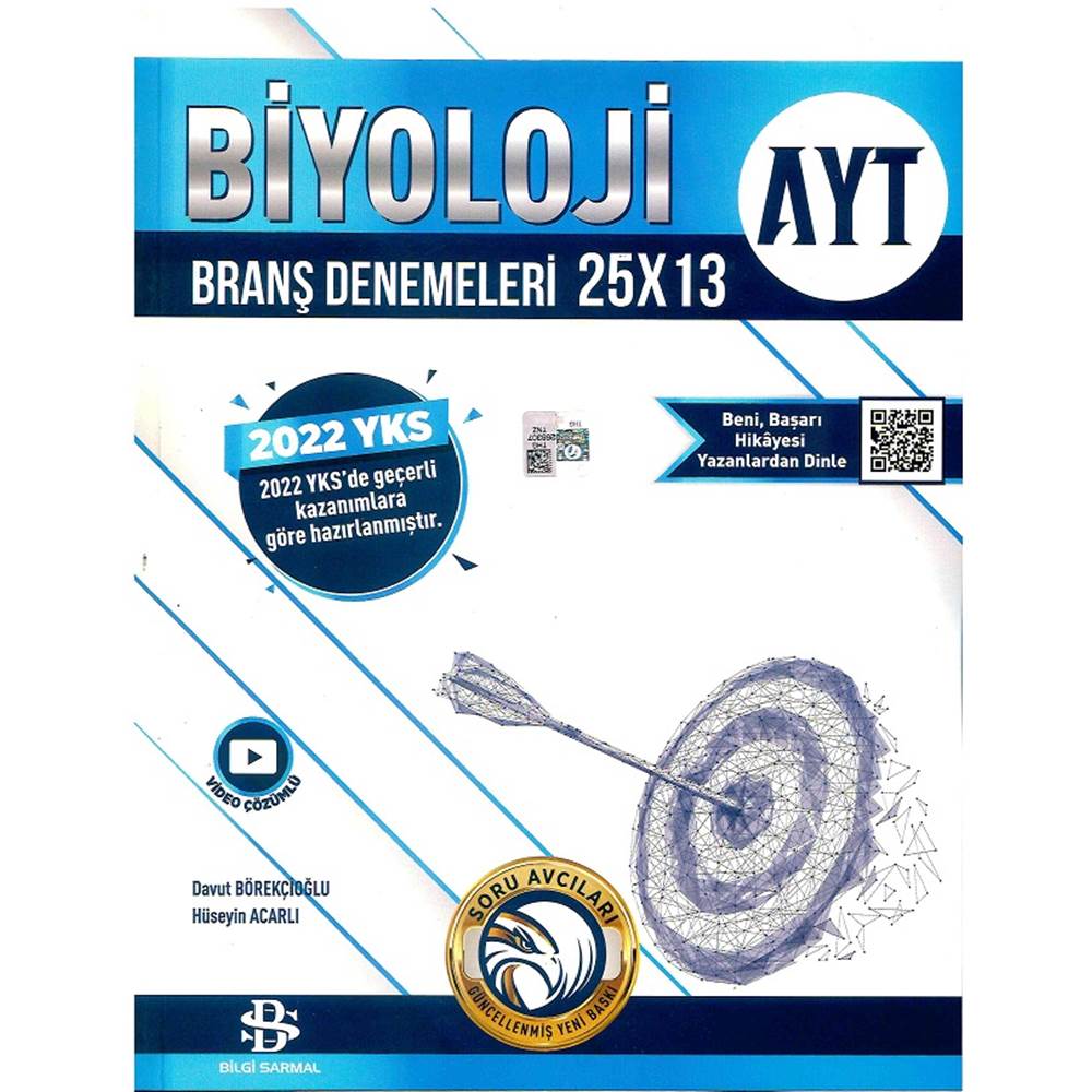 YKS AYT SARMAL DENEME BİYOLOJİ (25*13)- 2022