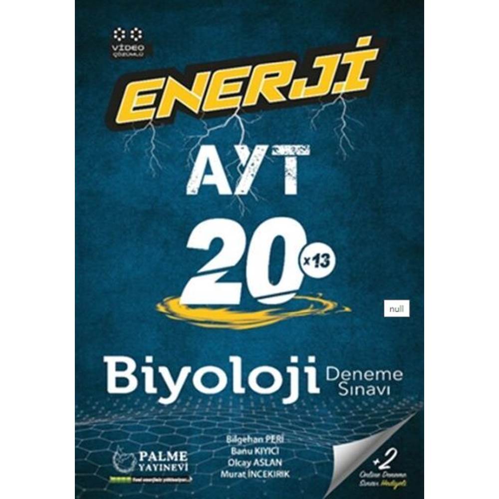 Enerji Yks Ayt Biyoloji 20 X 13 Deneme Sınavı Video Çözümlü