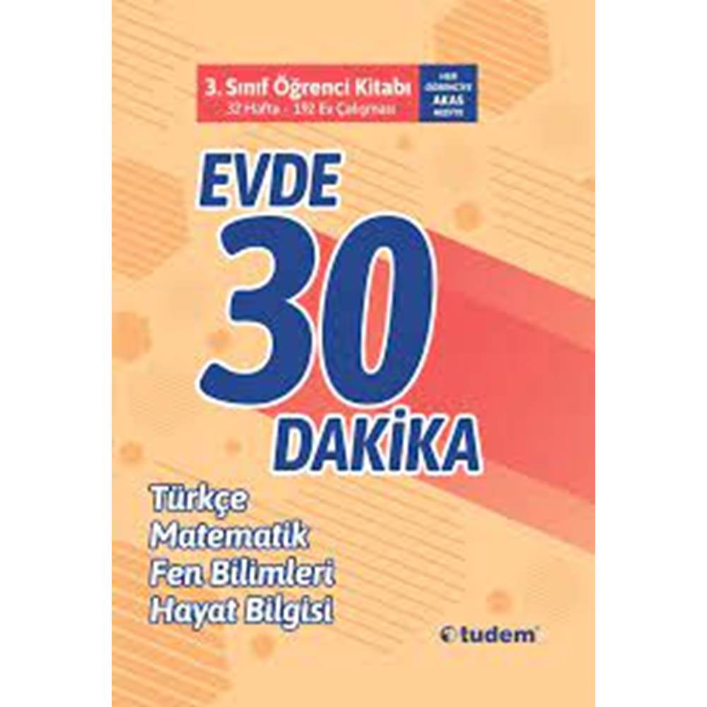 3.SINIF EVDE 30 DAKİKA ÖĞRENCİ KİTABI