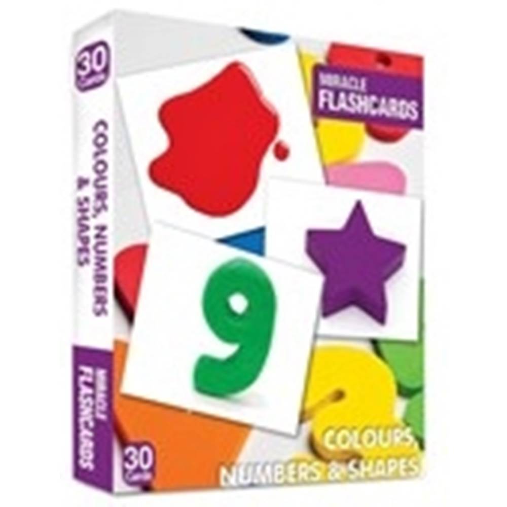 Miracle Flashcards Colours, Numbers and Shapes (30 Cards)