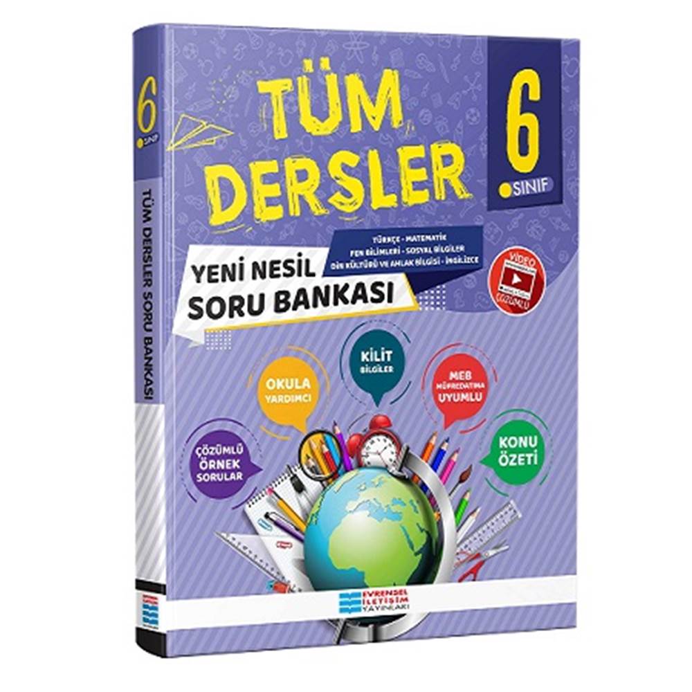 Evrensel 6. Sınıf Tüm Dersler Konu Özetli Soru Bankası (Yeni)