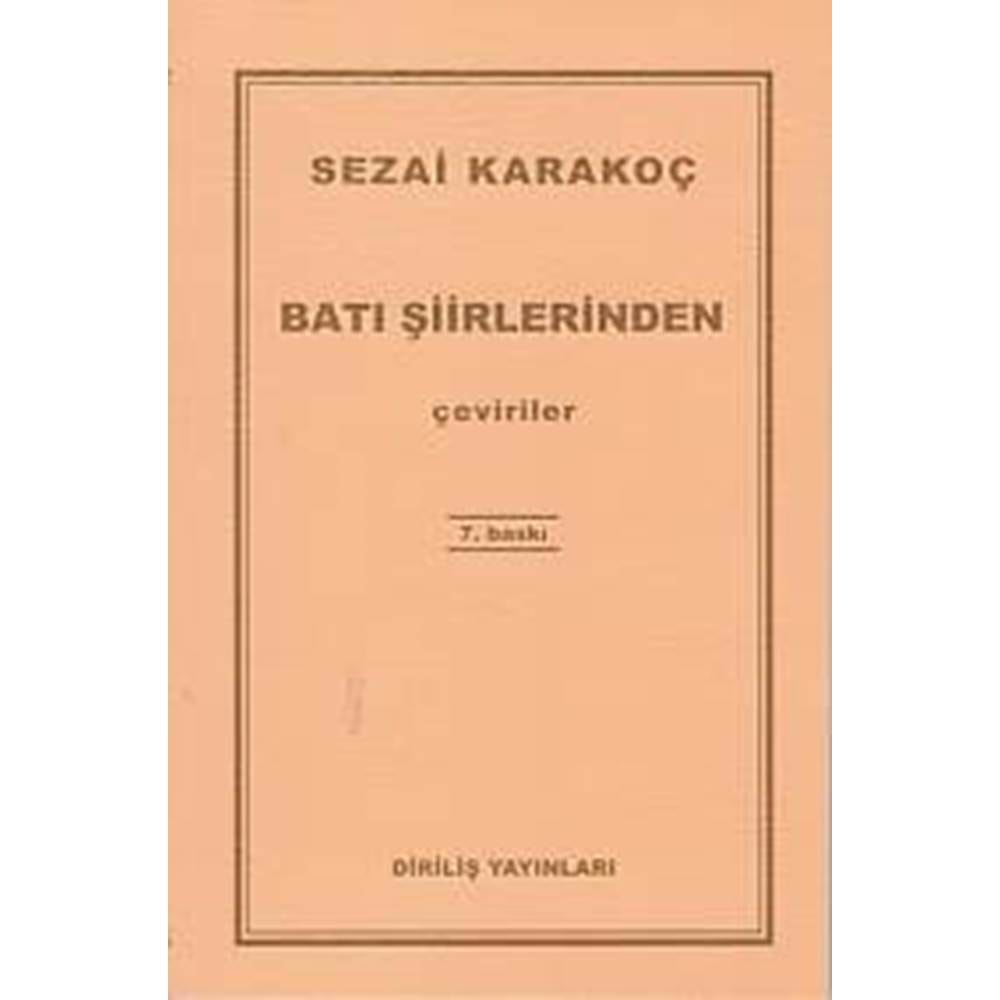 Batı Şiirlerinden Çeviriler