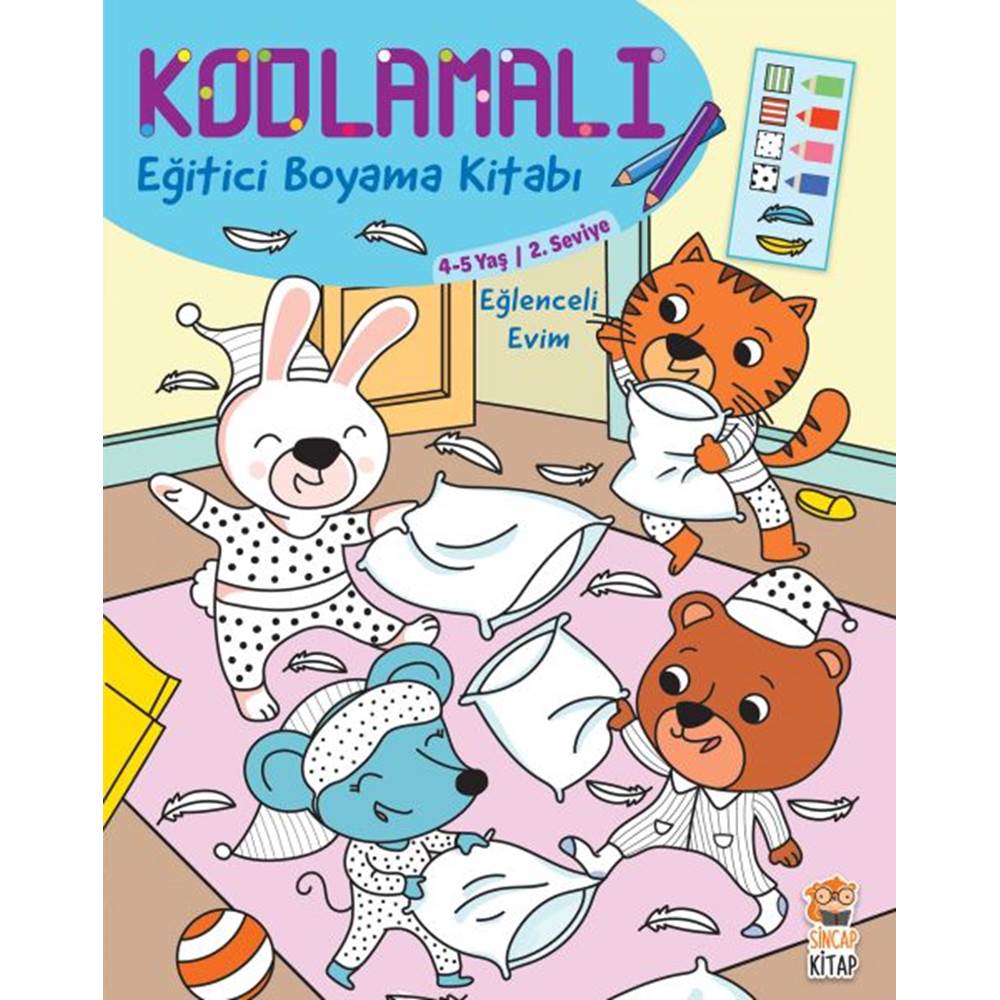 Kodlamalı Eğitici Boyama Kitabı - Eğlenceli Evim