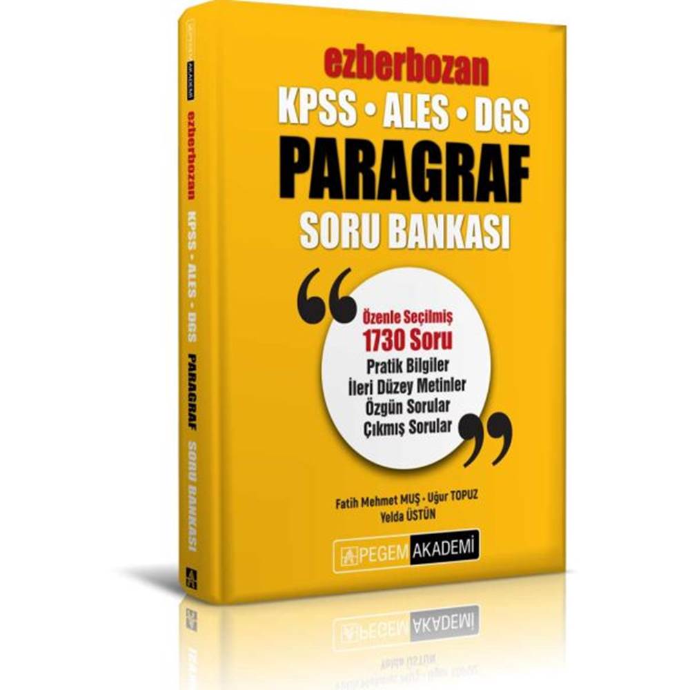 KPSS-ALES-DGS Ezberbozan Paragraf Soru Bankası