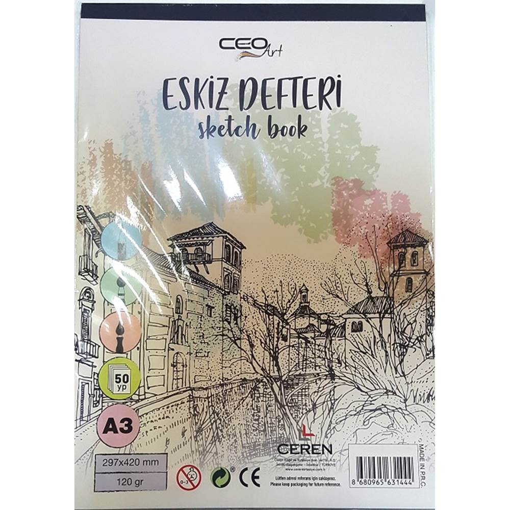 CEOART ESKİZ DEFTER A3 120GR 50 YP.