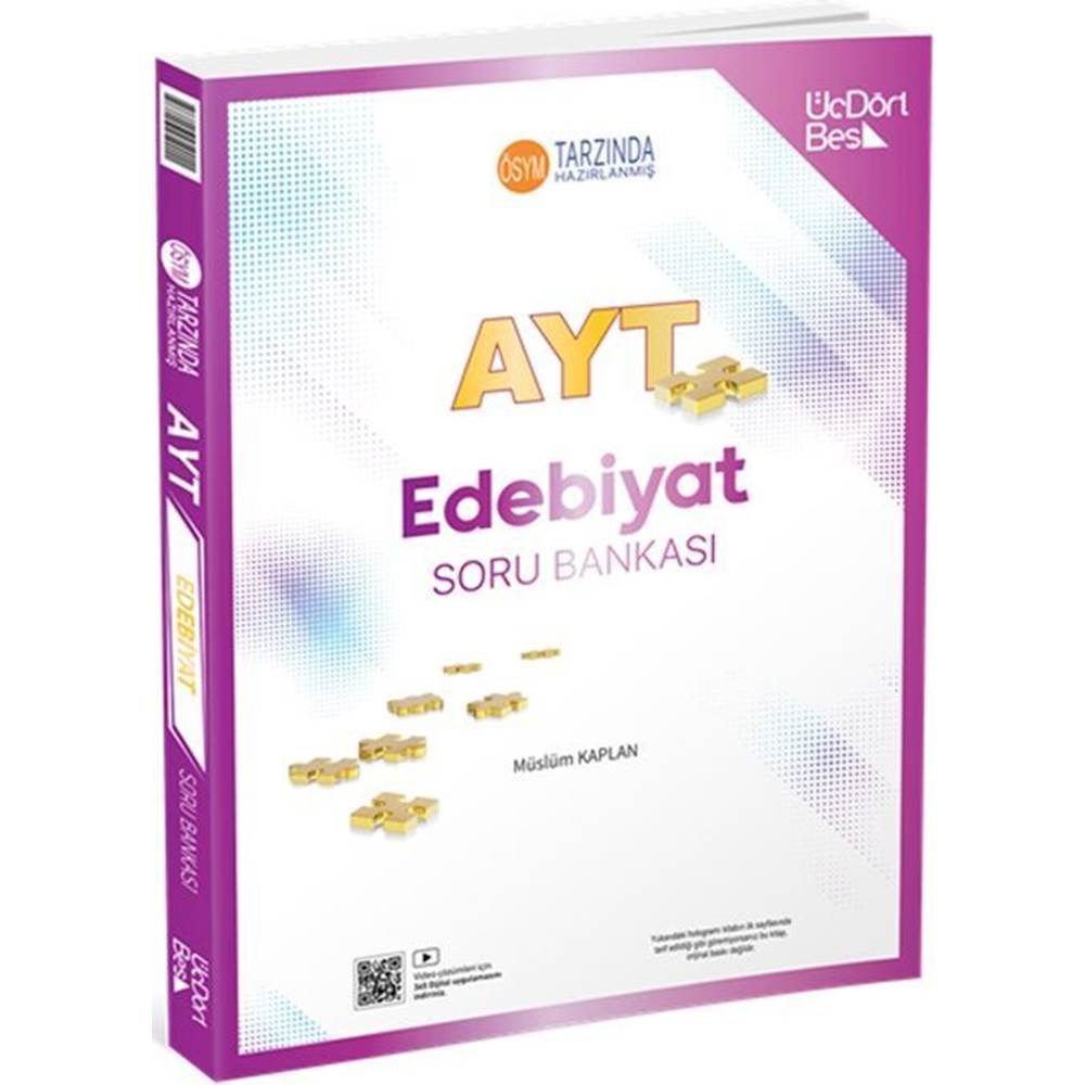 Üç Dört Beş Yayınları AYT Edebiyat Soru Bankası