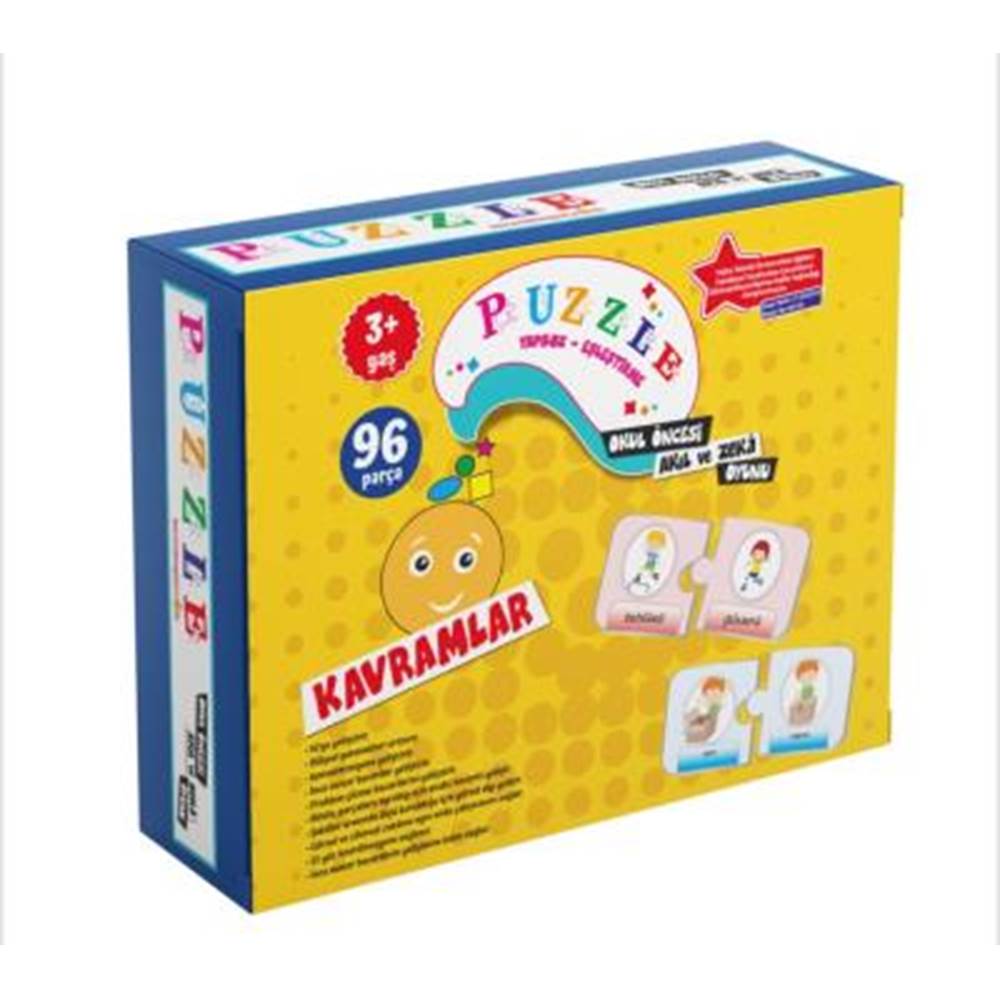 Puzzle Kavramlar Okul Öncesi Akıl ve Zeka Oyunu 3 Yaş - 96 Parça