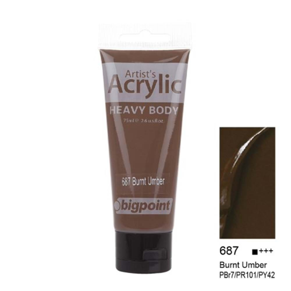 Bigpoint Akrilik Boya 75 ml Burnt Umber 687