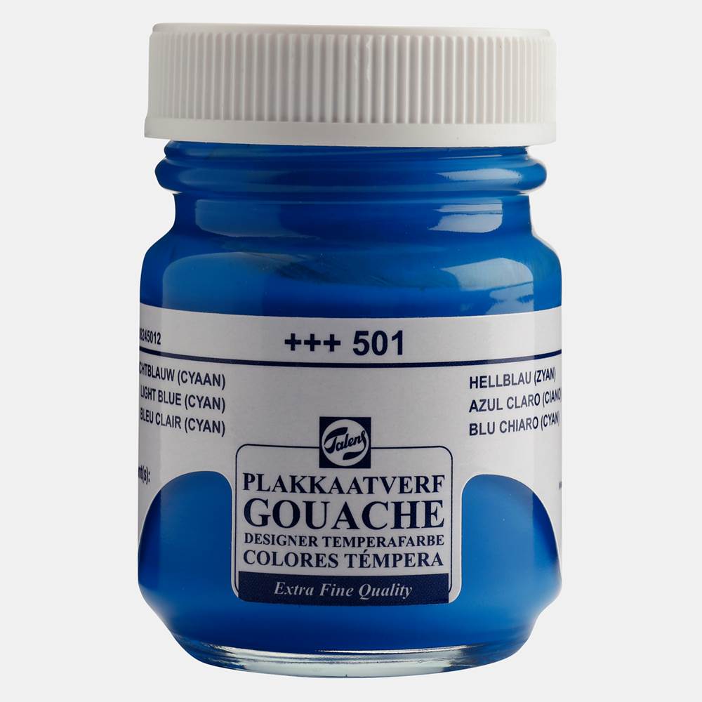 TALENS GOUACHE JAR 16ML LIGHT BLUE CYAN