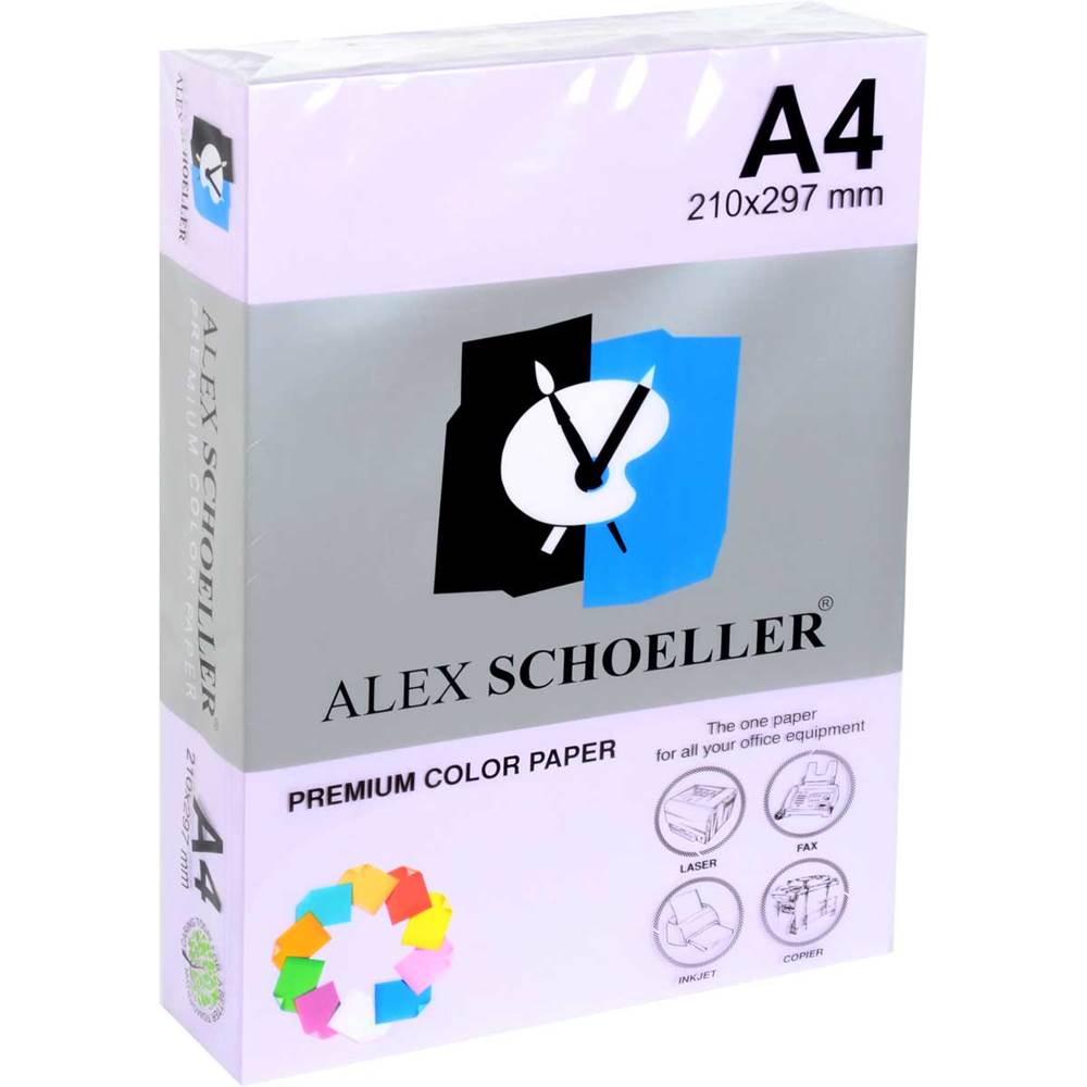 Alex A4 500lü Lila Renkli Kağıt