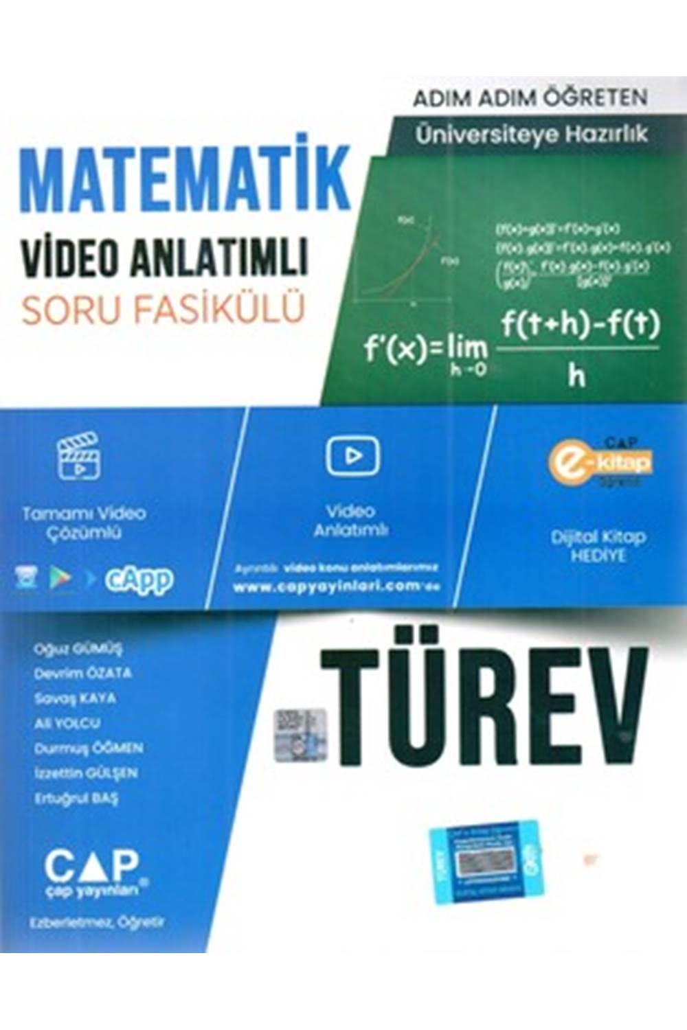 Üniversiteye Hazırlık Matematik Video Anlatımlı Türev Soru Fasikülü