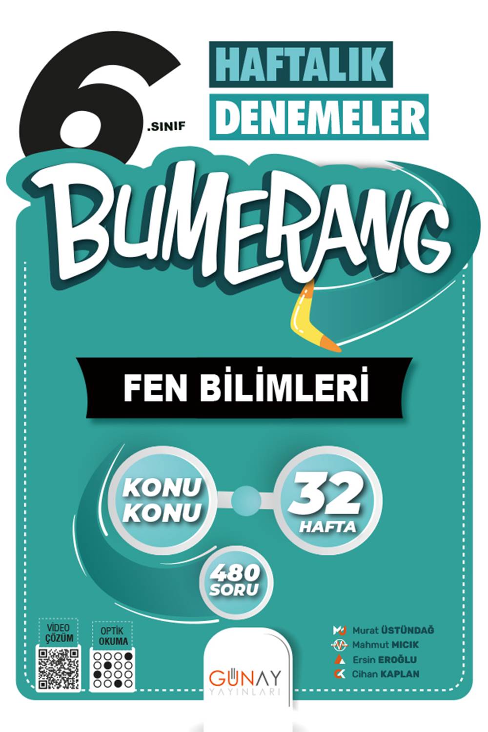 Günay Yayınları 6. Sınıf Bumerang 32 Haftalık Fen Bilimleri Denemeleri