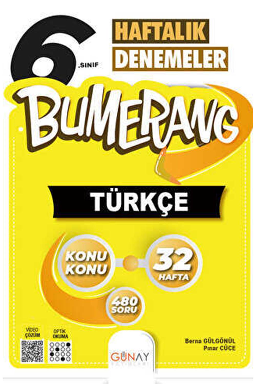 Günay Yayınları 6. Sınıf Bumerang 32 Haftalık Türkçe Denemeleri