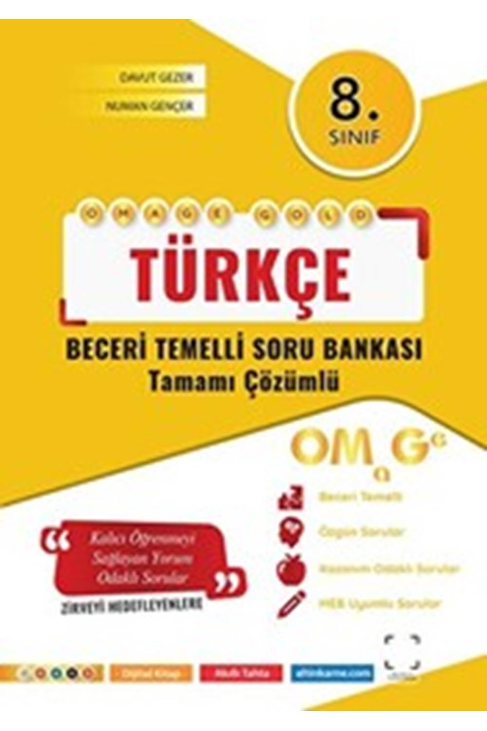 NARTEST 8. SINIF OMAGE GOLD TÜRKÇE SORU BANKASI (NARTEST MAVİ İLE AYNI KİTAP)
