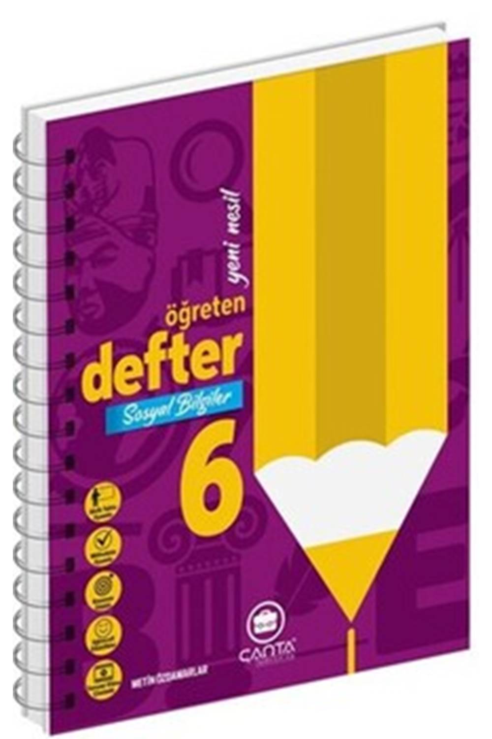 Çanta 6. Sınıf Sosyal Bilgiler Öğreten Defter