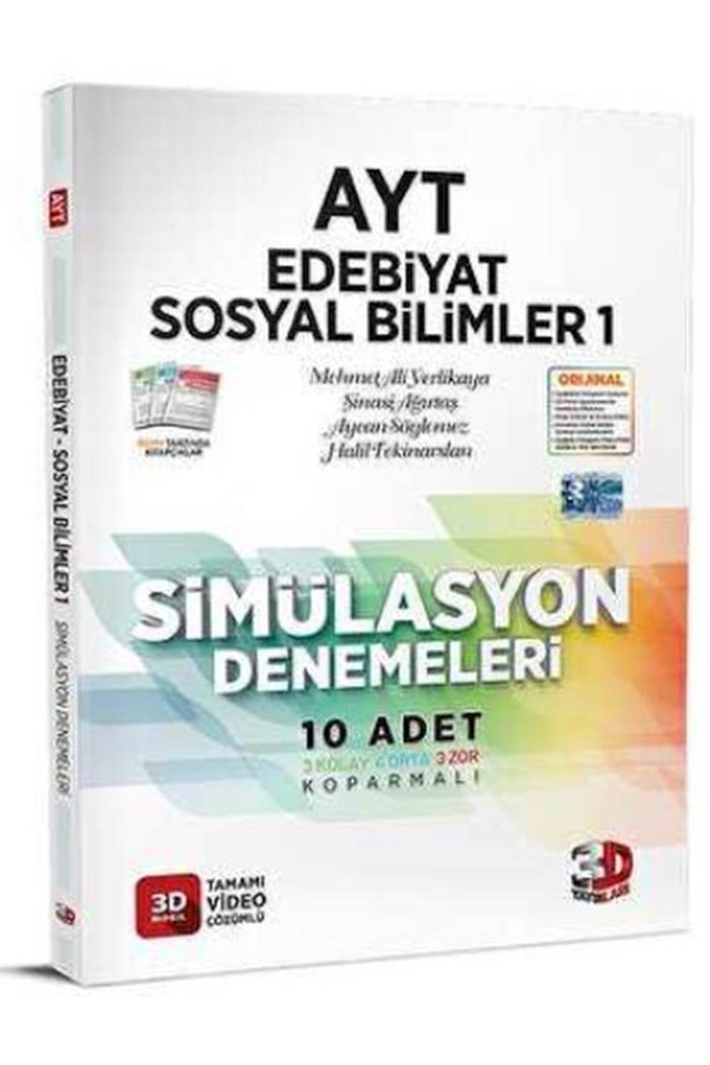 3D Yayınları AYT Edebiyat Sosyal Bilimler 1 Simülasyon Denemeleri