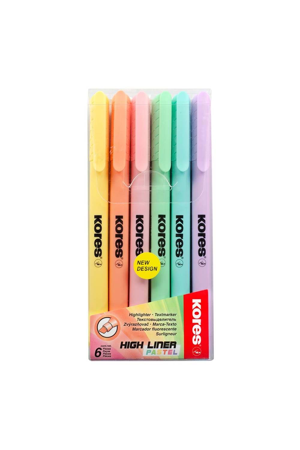 Kores Pastel Fosforlu Kalem 6 Renk
