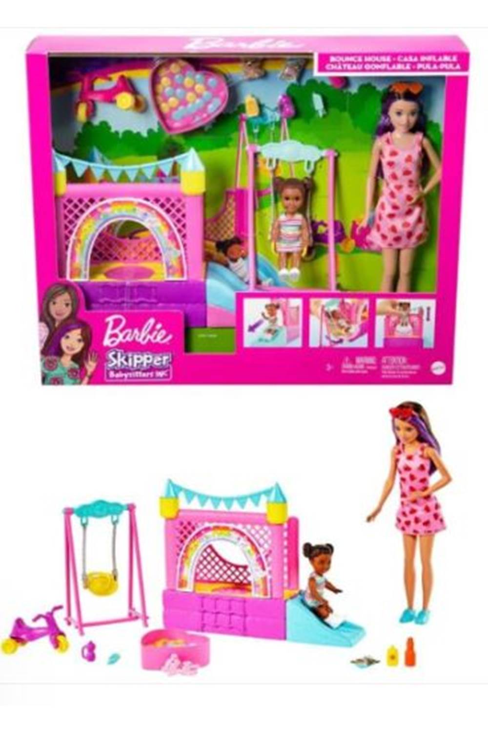 Barbie Bebek Bakıcısı Skipper Oyun Evi Seti