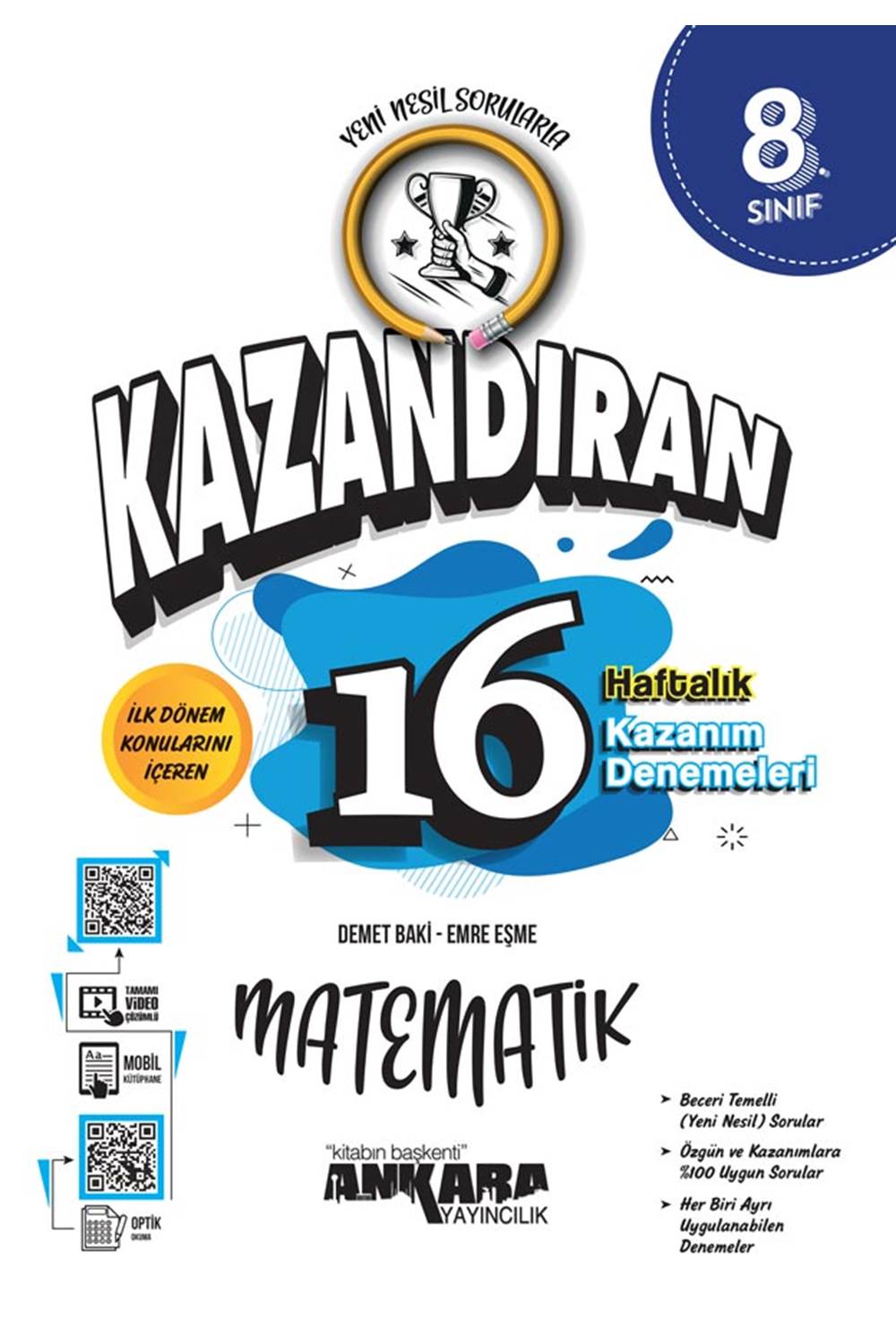 ANKARA 8.SINIF MATEMATİK 1. DÖNEM 16 HAFTA KAZANIM DEN.