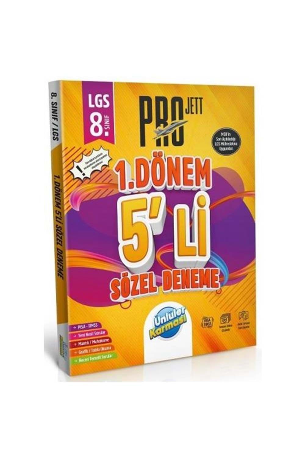 Ünlüler Karması 8. Sınıf LGS 1. Dönem Sözel Pro JETT 5 Deneme