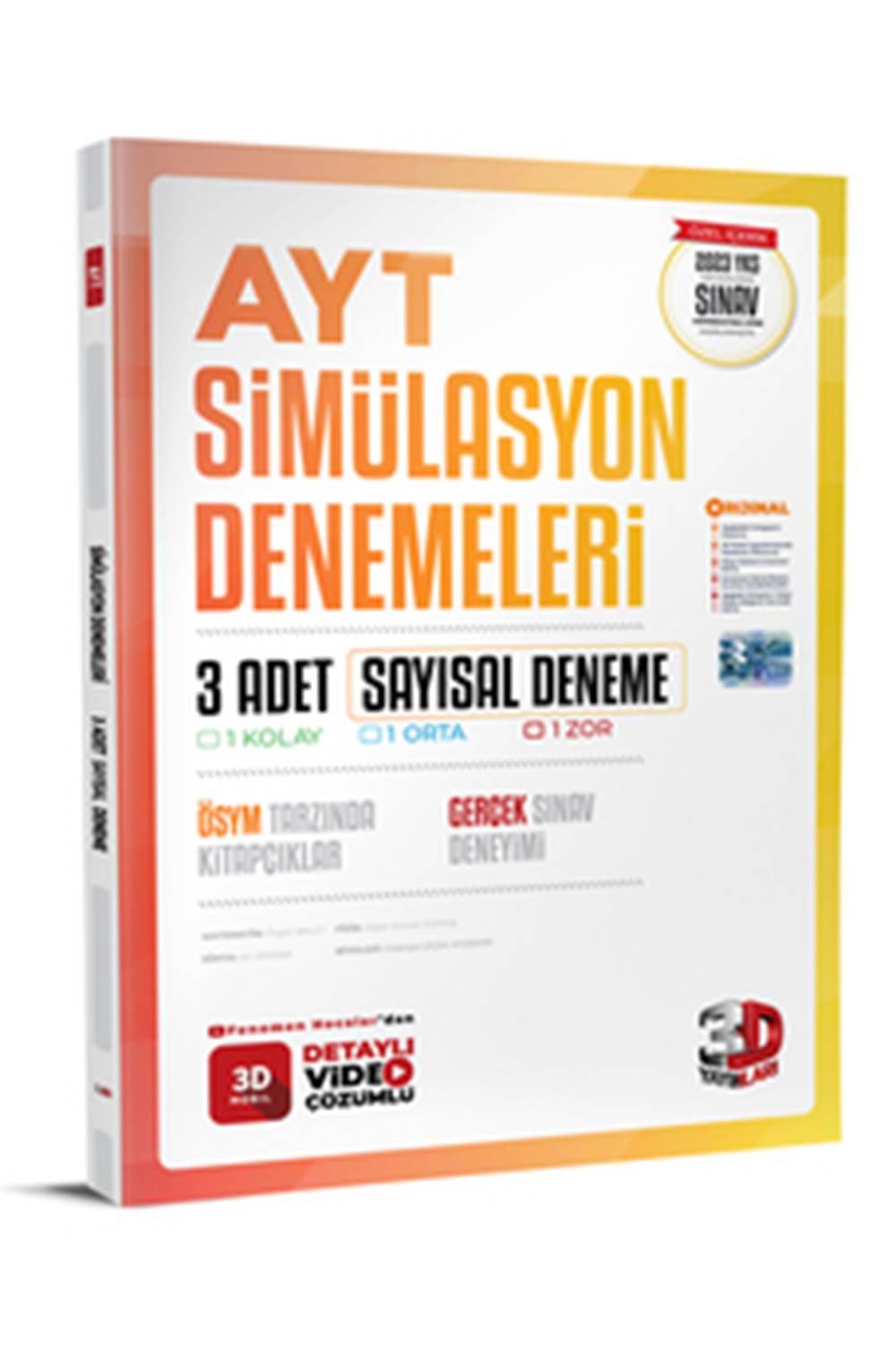 3D 3D Yayınları AYT Sayısal 3 lü Simülasyon Genel Deneme