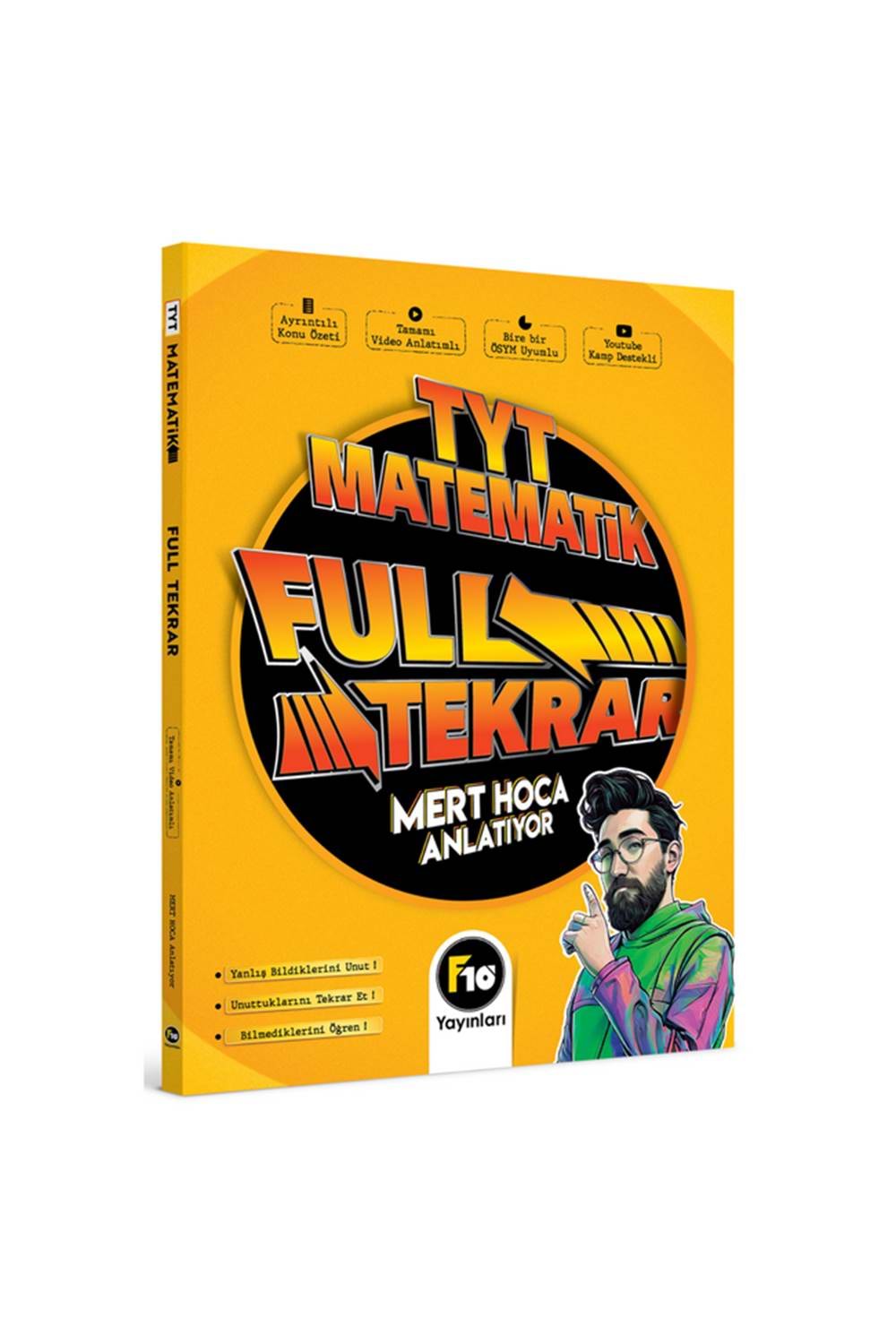 F10 Yayınları Mert Hoca 2023 TYT Matematik Full Tekrar Video Ders Kitabı